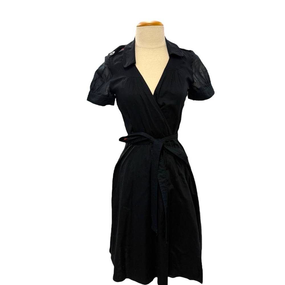 [SOLD] Elegant Black Wrap Dress by Burberry